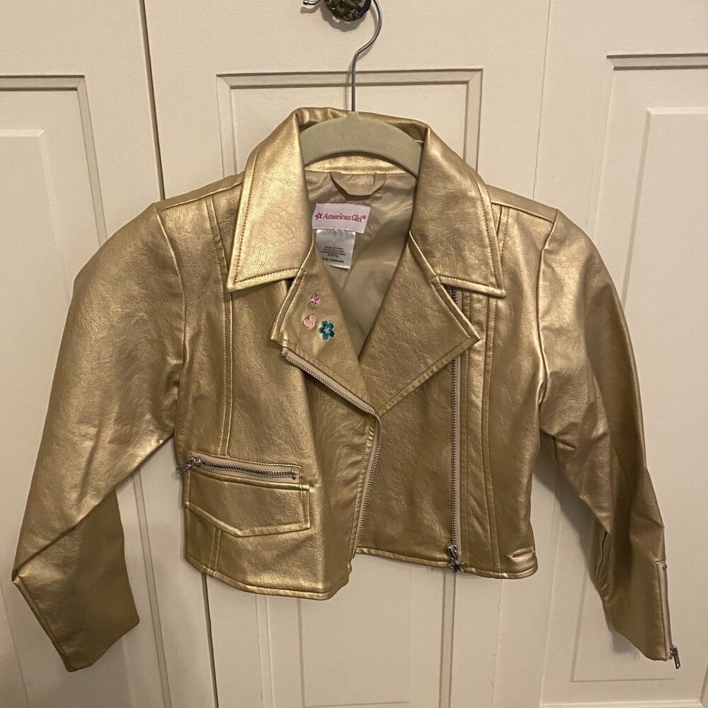 American Girl Truly Me Gold Moto Jacket for Girls